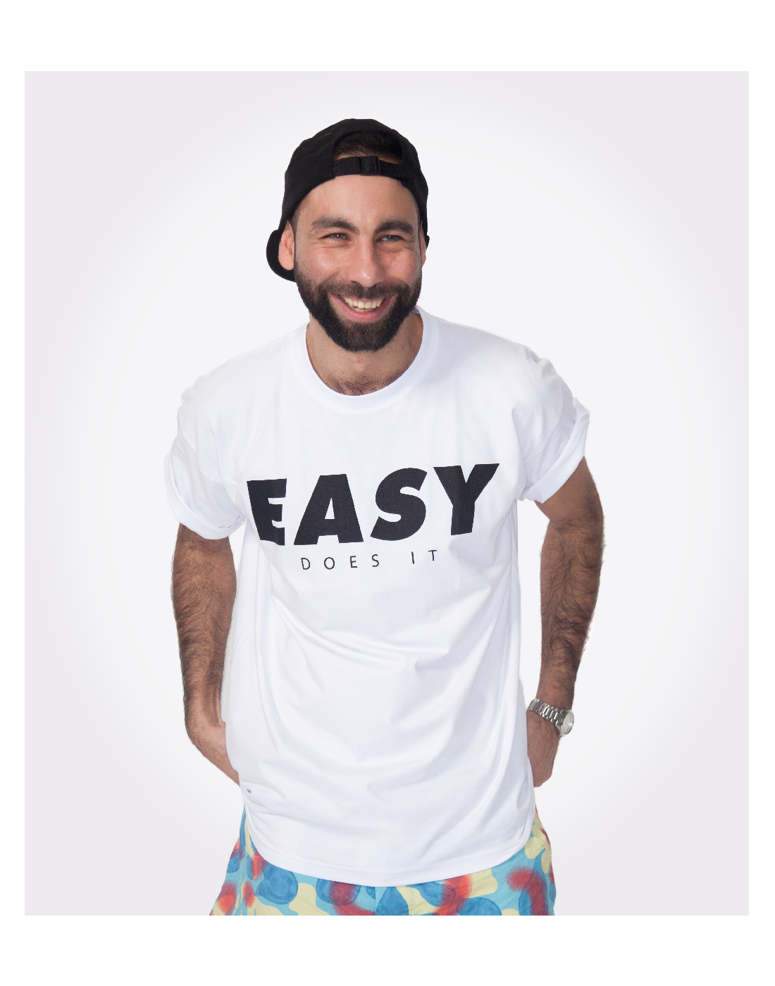 EASY Shirt White Blk